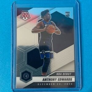🔥🏀 Anthony Edwards Rookie Card - 2020 Panini Mosaic Silver Base basketball